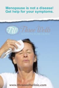Woman sweating from a hot flash
